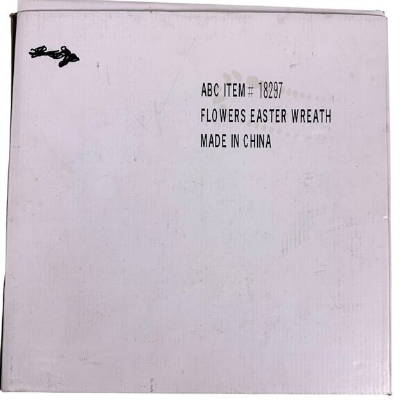 This York Resin Easter Wreath with Bunny Rabbits Vintage 1995 in Original Box - Picture 12 of 12